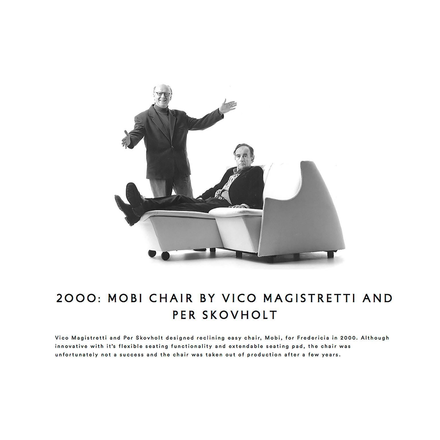 Vico Magistretti & Per Skovholt, élégante chaise principale Mobi, 2000 en vente 3