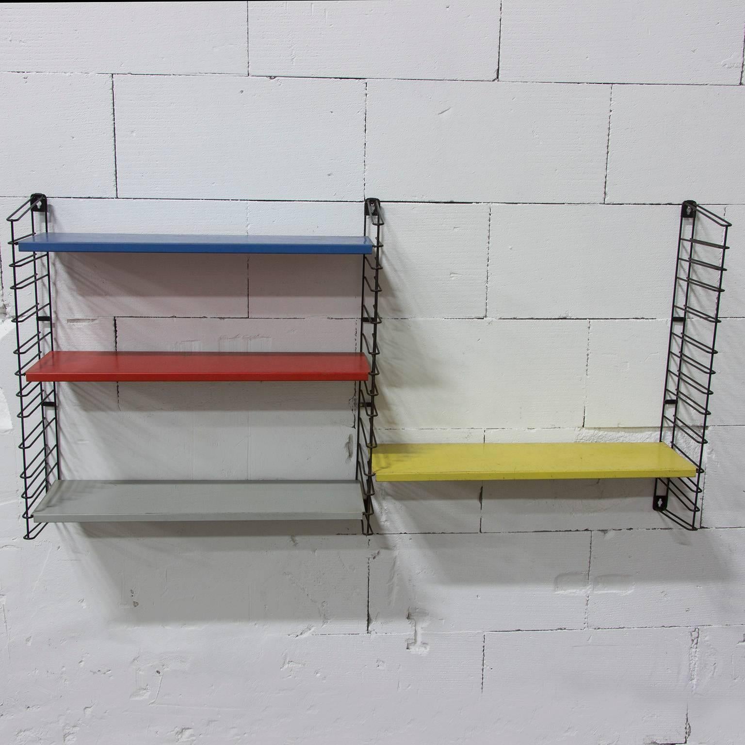 Industrial 1960, A. Dekker for Tomado Holland, Original Multicolored Modular Wall Unit For Sale