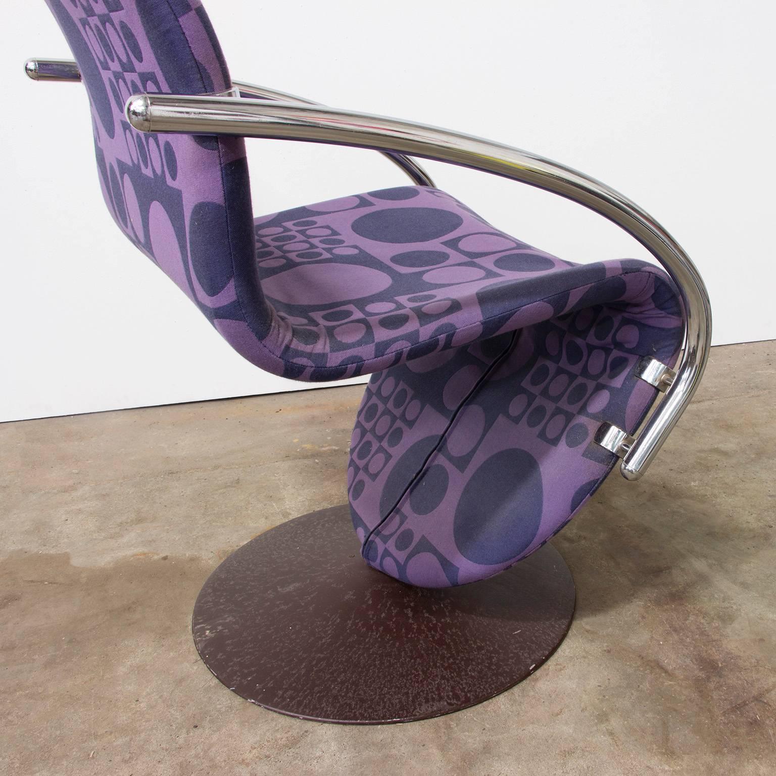 Late 20th Century 1973, Verner Panton for Rosenthal, Side Chair Including Original Panton Fabric For Sale