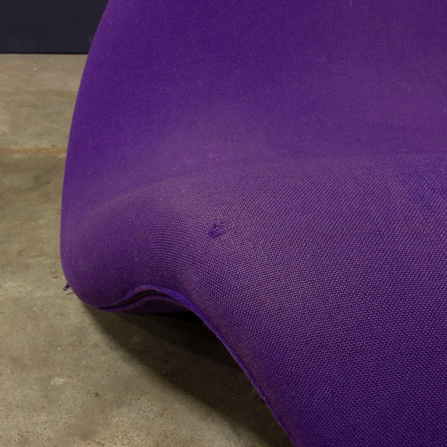 1967, Pierre Paulin for Artifort, Original Early Tonus Purple Tongue Chair In Fair Condition In Amsterdam IJMuiden, NL