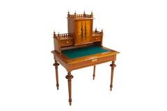Grunderzeit Bureau with wood Inlays, Germany, circa 1900