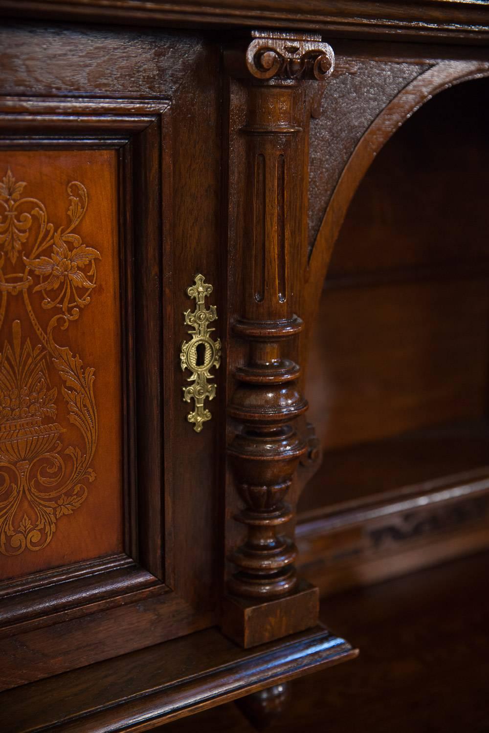 Carved Grunderzeit Writing Desk with detachable top unit, Germany, 1890s For Sale