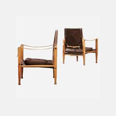 Pair of "Safari" Armchairs, Kaare Klint