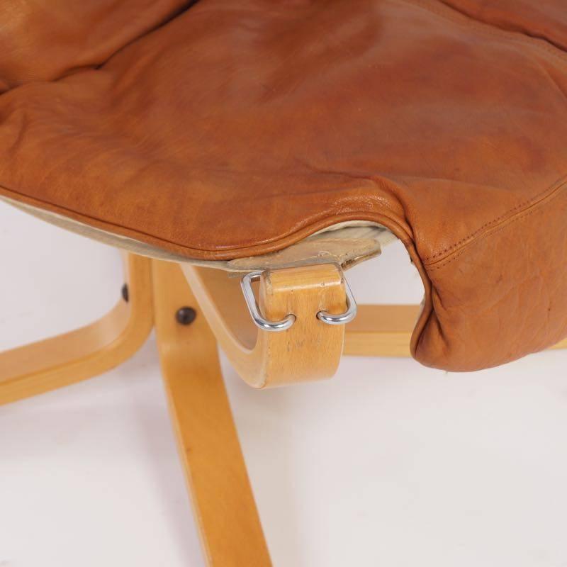 Canvas 1970s Sigurd Ressel Falcon Chair with Footstool