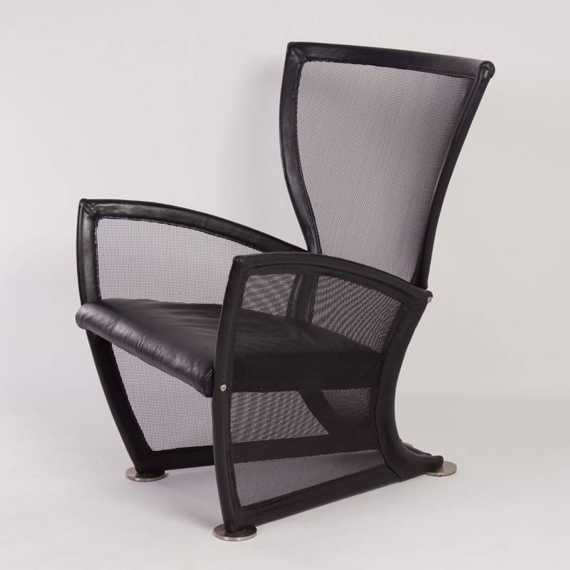 1980s Lounge Chair with Ottoman ‘Privè’ by Paolo Nava for Arflex In Excellent Condition For Sale In Berkel en Rodenrijs, NL