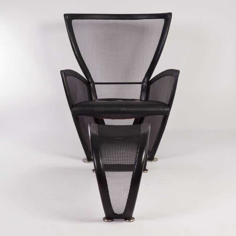 Italian 1980s Lounge Chair with Ottoman ‘Privè’ by Paolo Nava for Arflex For Sale