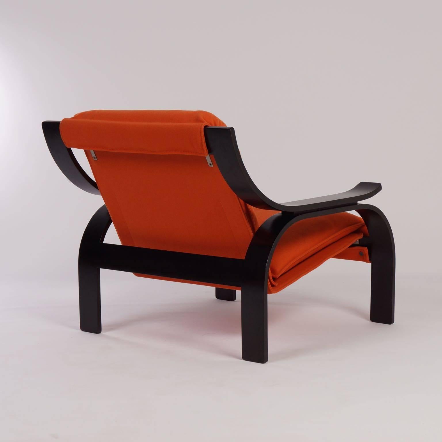 Fabric Woodline Armchair by Marco Zanuso for Arflex, 1960s For Sale