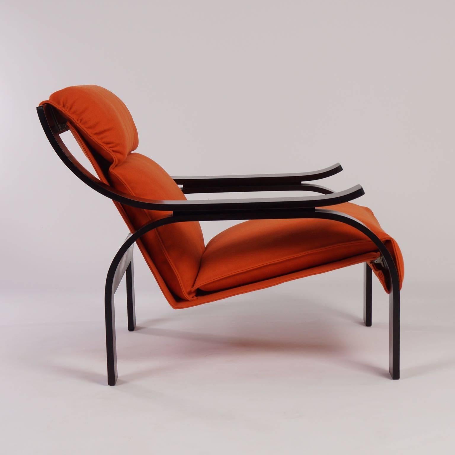 Mid-Century Modern Woodline Armchair by Marco Zanuso for Arflex, 1960s For Sale