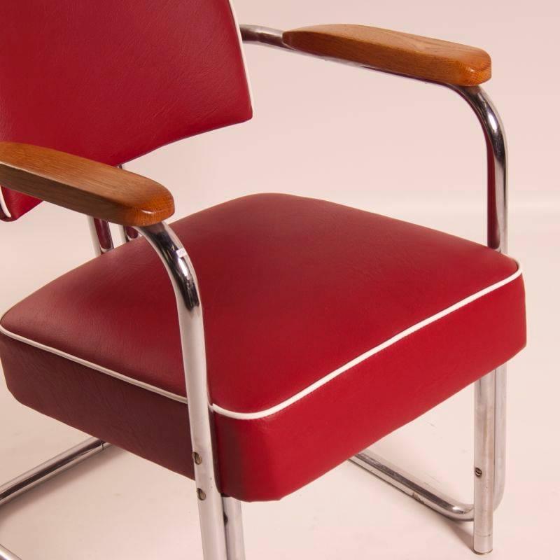 Mid-20th Century Tubular Chair with Legless Frame by Bauhaus, 1930s For Sale