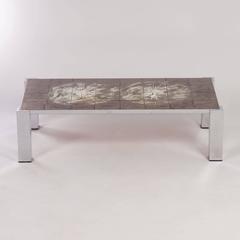 Hand-Painted Tile Coffee Table by Belarti, 1960s