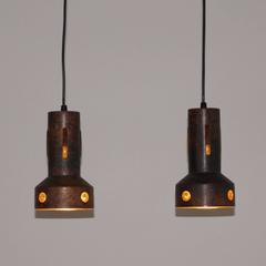 Pair of Copper Pendant Lights of Nanny Still, circa 1960