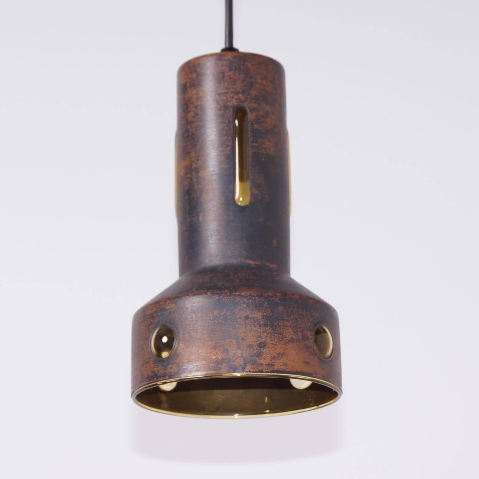 Pair of Copper Pendant Lights of Nanny Still, circa 1960 In Excellent Condition For Sale In Berkel en Rodenrijs, NL