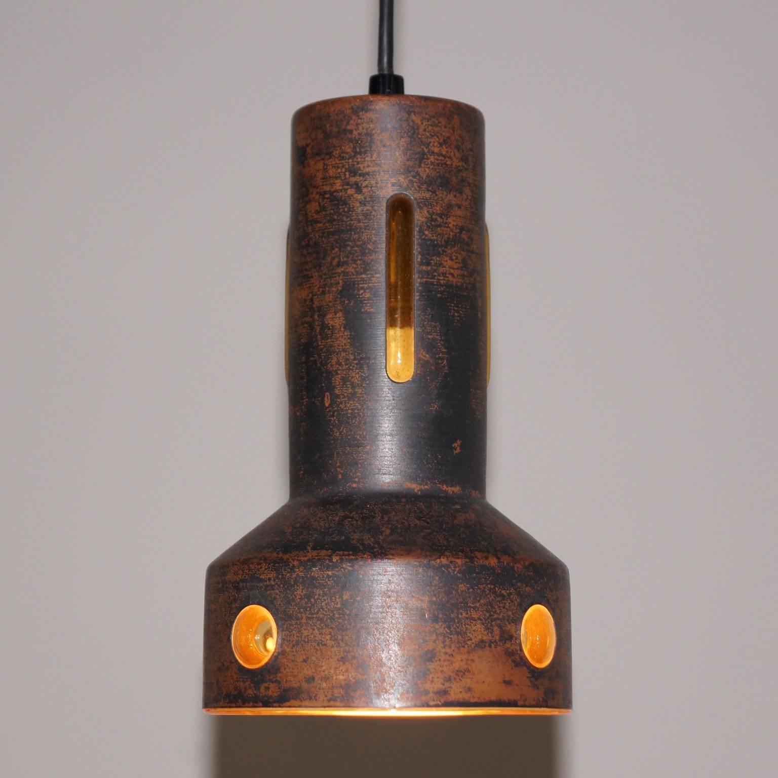 Dutch Pair of Copper Pendant Lights of Nanny Still, circa 1960 For Sale