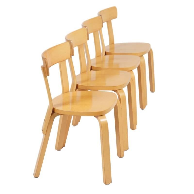 Set of Dining Chairs Model 69 by Alvar Aalto for Artek, 1933-1935