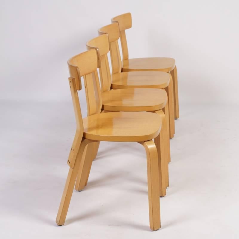 Finnish Set of Dining Chairs Model 69 by Alvar Aalto for Artek, 1933-1935