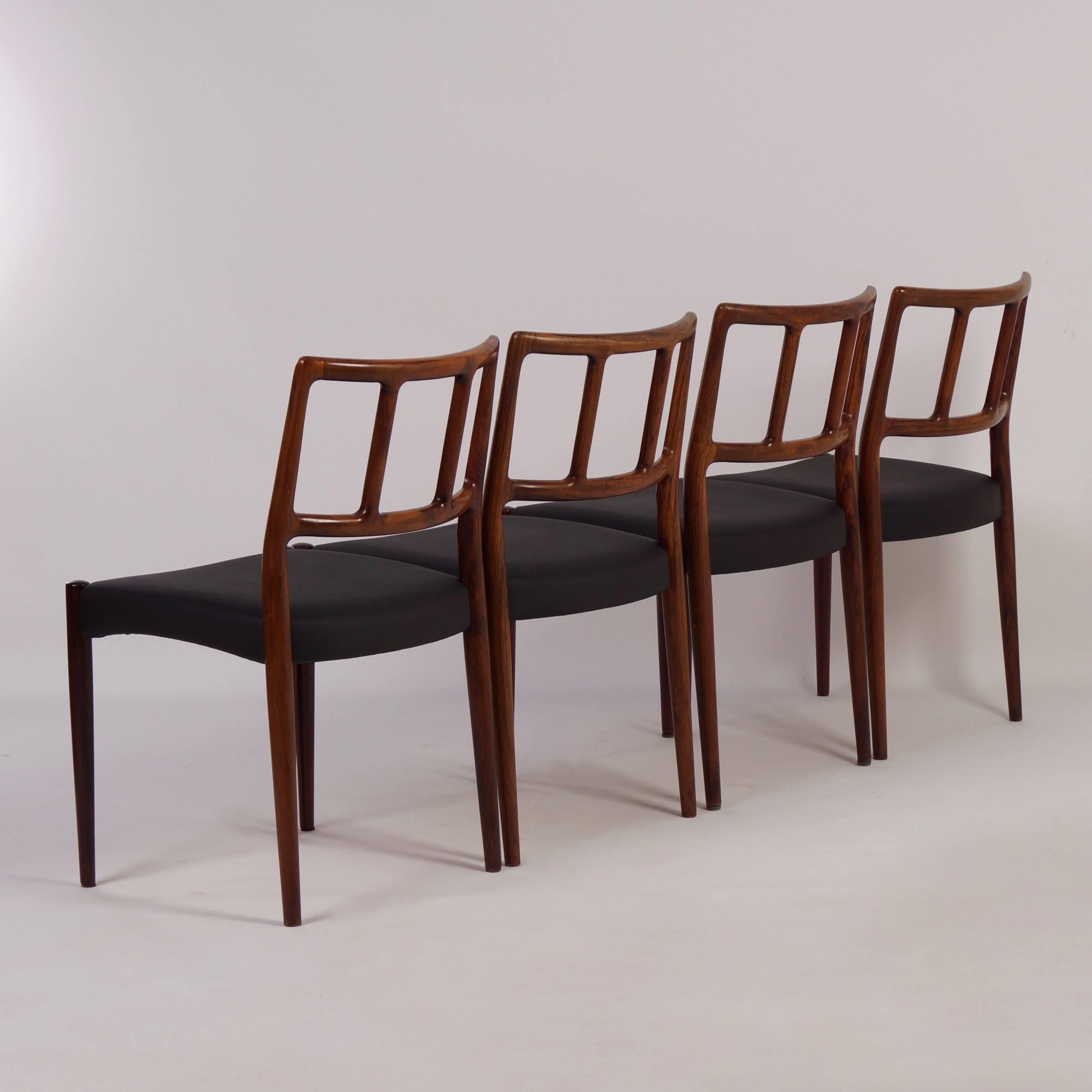 Mid-20th Century Set of Dining Chairs by Johannes Andersen for Uldum Møbelfabrik, 1960s For Sale