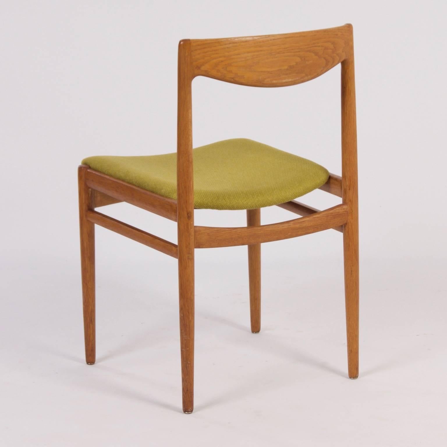 Green Danish Dining Chairs in the Style of Møller, Denmark, 1960s For Sale 3