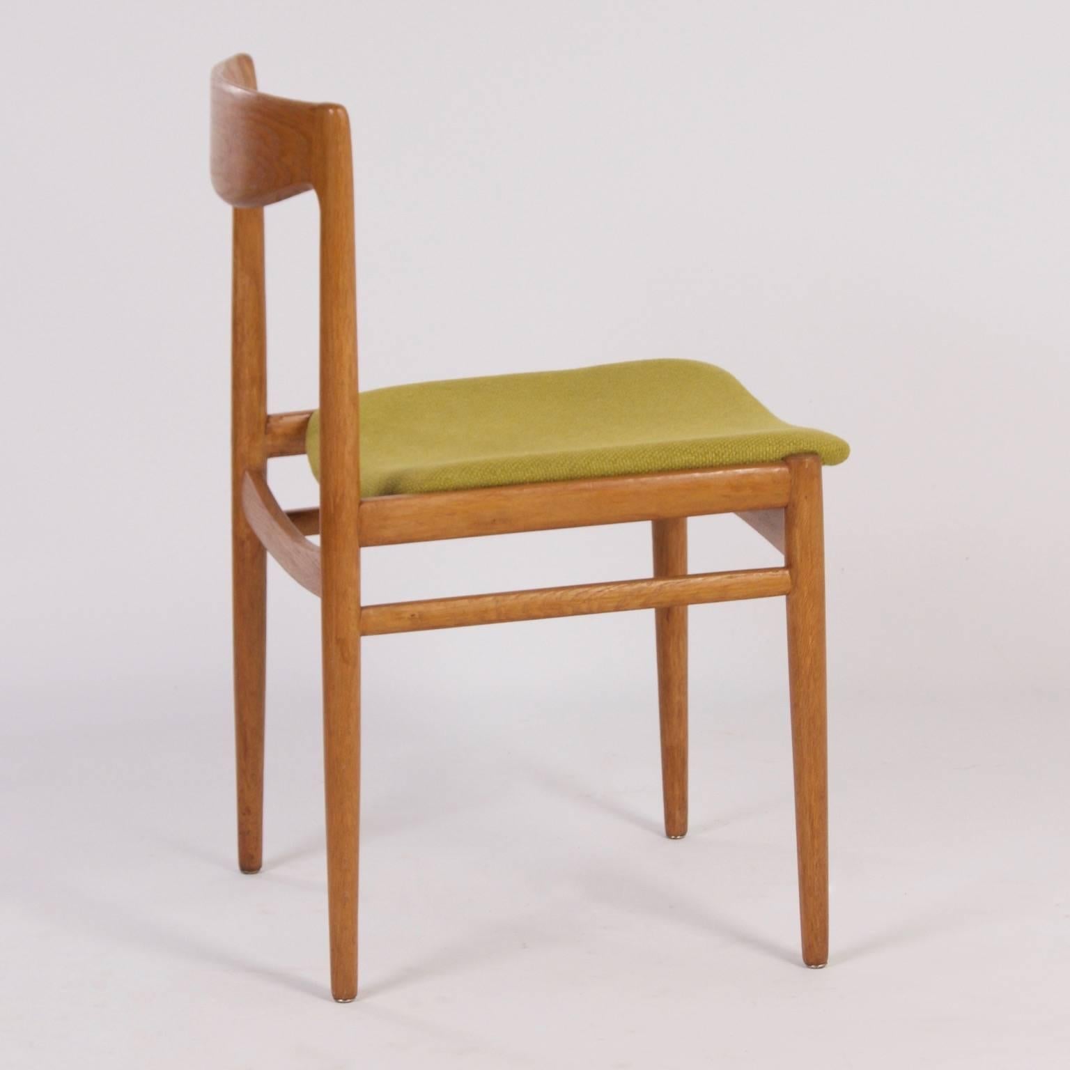Green Danish Dining Chairs in the Style of Møller, Denmark, 1960s For Sale 2