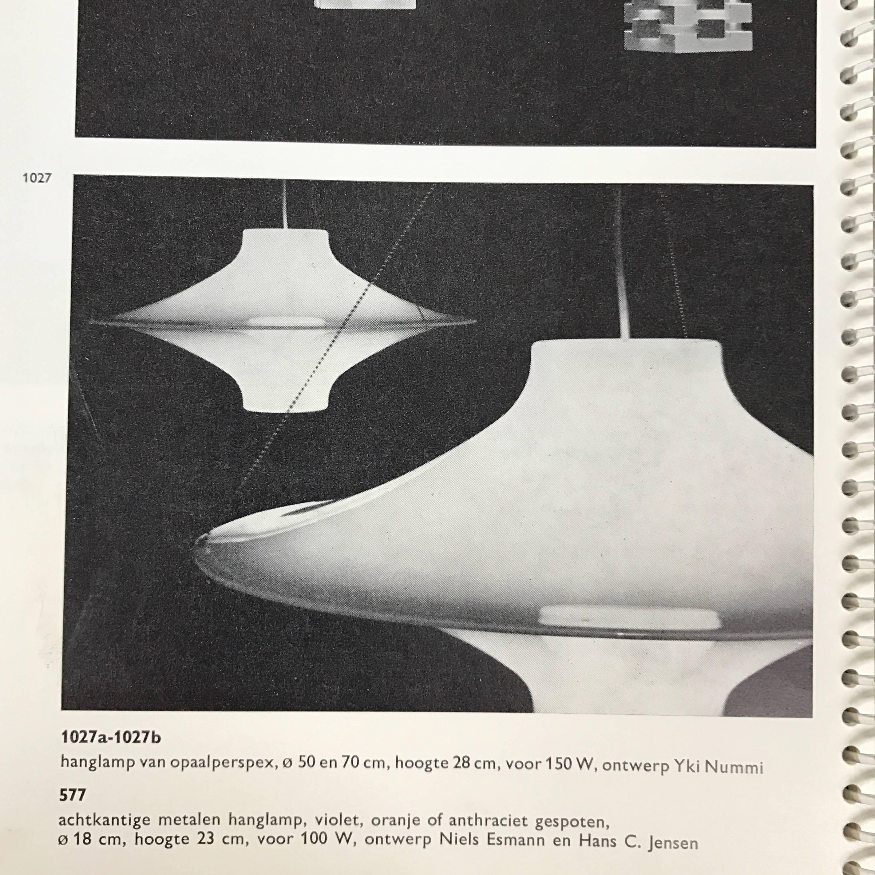 Skyflyer Hanging Light ‘Lokki’ by Yki Nummi for Stockmann-Orno, Finland, 1960 For Sale 2