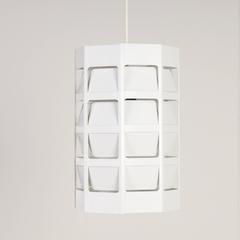 White Octagonal Pendant by Poul Gernes for Louis Poulsen, circa 1950