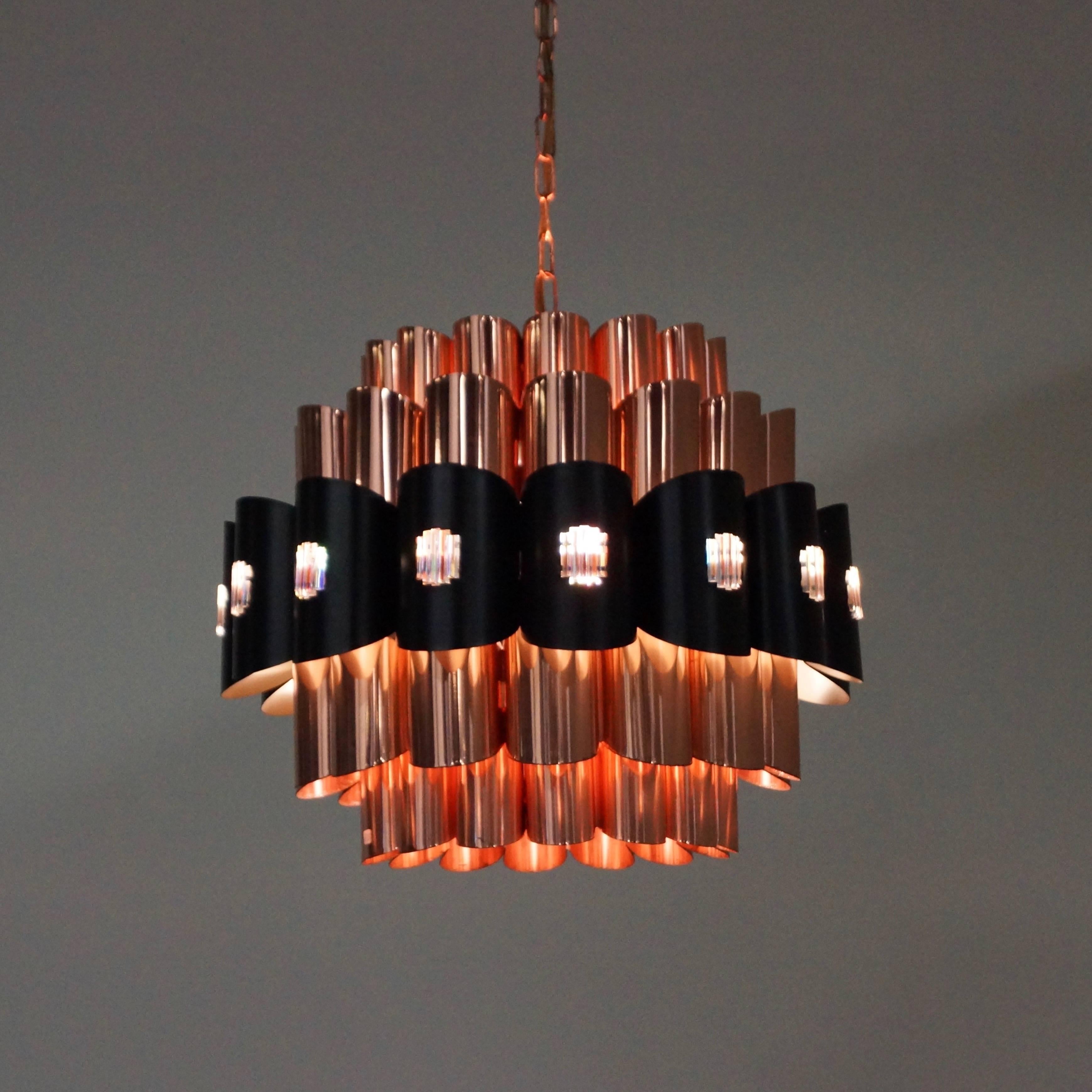Lacquered Danish Pendant by Werner Schou for Coronell Elektro, 1970 For Sale
