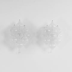 Tulipan Nine Wall Sconces for Kalmar, Set of Two, 1970s
