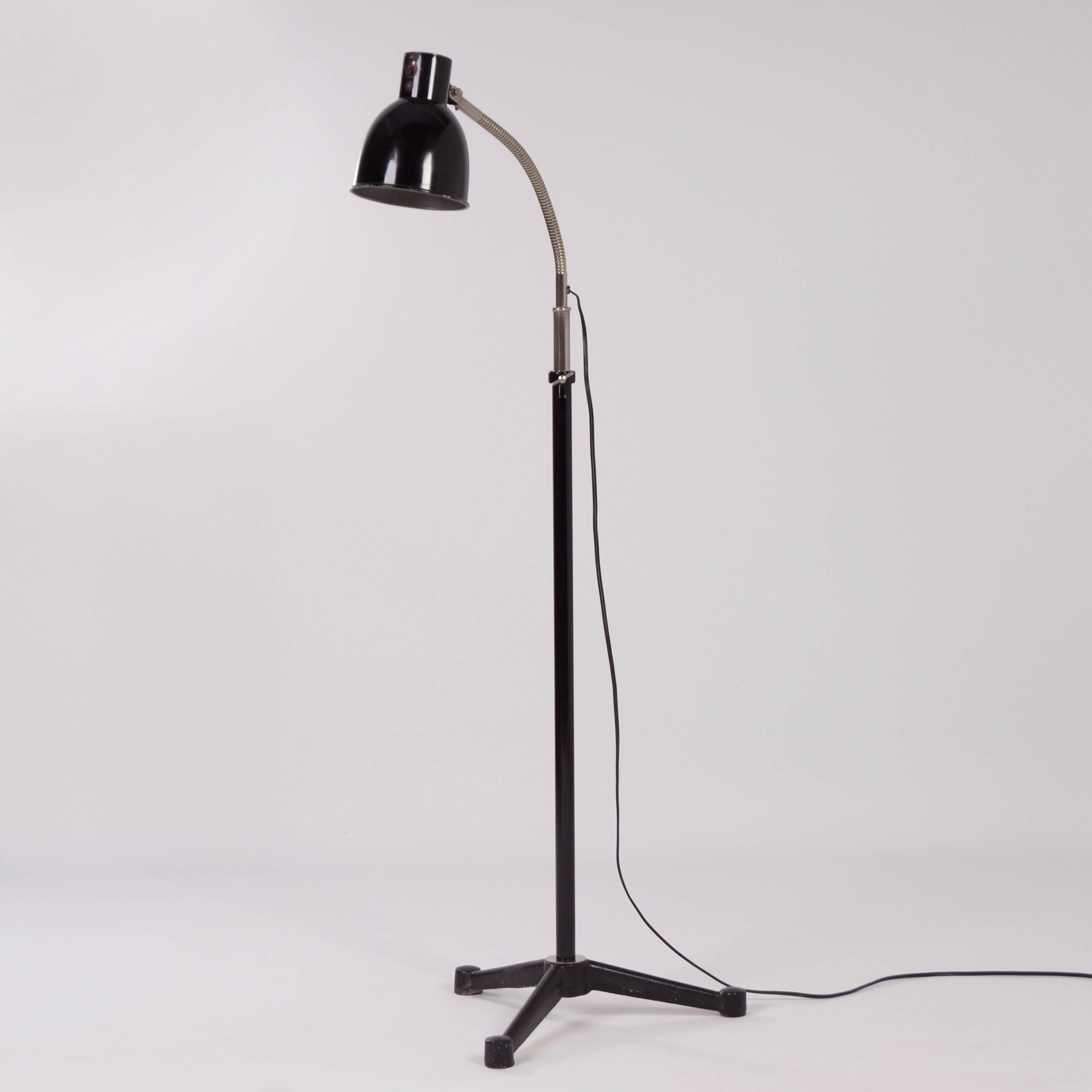 Industrial Hala Floor Lamp by H. Busquet, circa 1950 In Good Condition For Sale In Berkel en Rodenrijs, NL