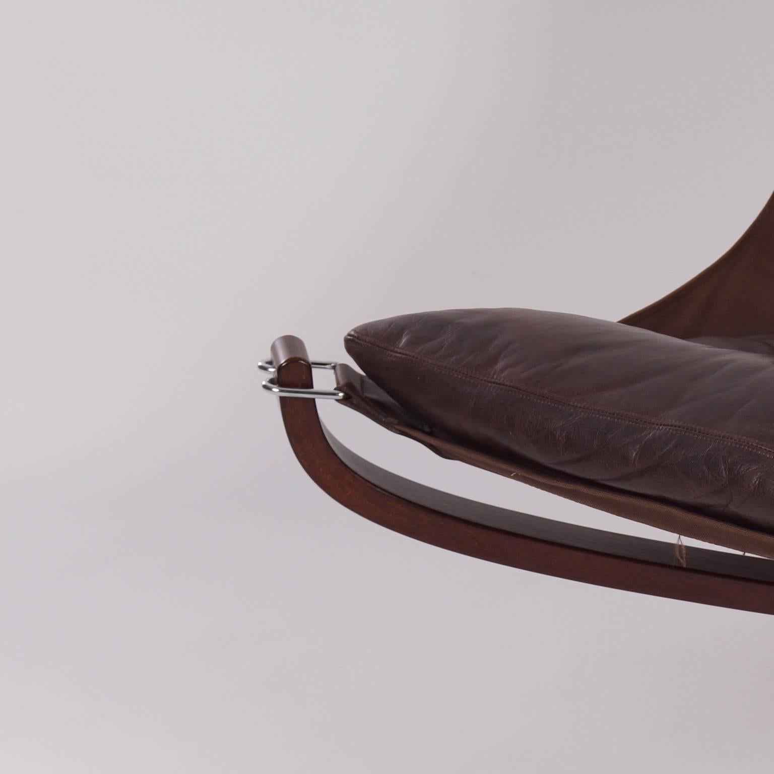 Late 20th Century Scandinavian Falcon Chair by Sigurd Ressell for Vatne Mobler For Sale