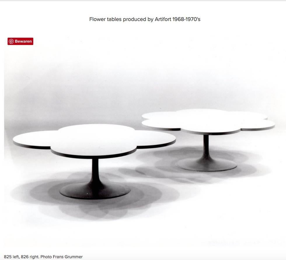 White Flower Table Model 826 by Kho Liang for Artifort, 1960s 2