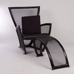 Chaise longue des années 1980 avec pouf 'Privè' de Paolo Nava pour Arflex