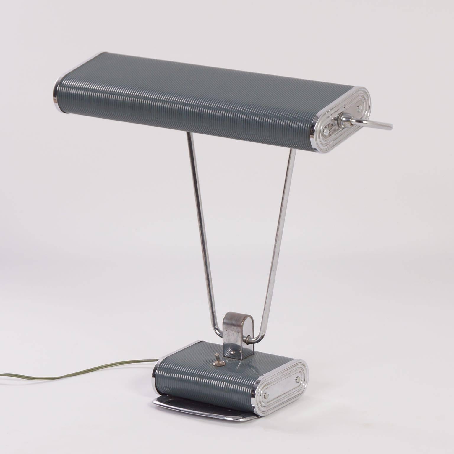 French Art Deco Desk Lamp by Eileen Gray for Jumo, 1930s For Sale