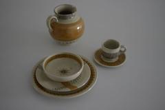 Black and Yellow Talavera Dinnerware Set by Carlos Arias