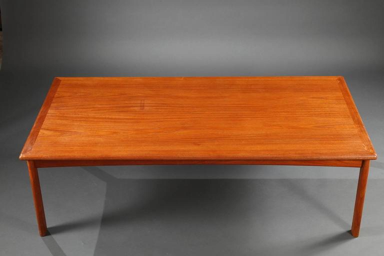 Coffee Table of the 1960s in Massive Teak Danish Design