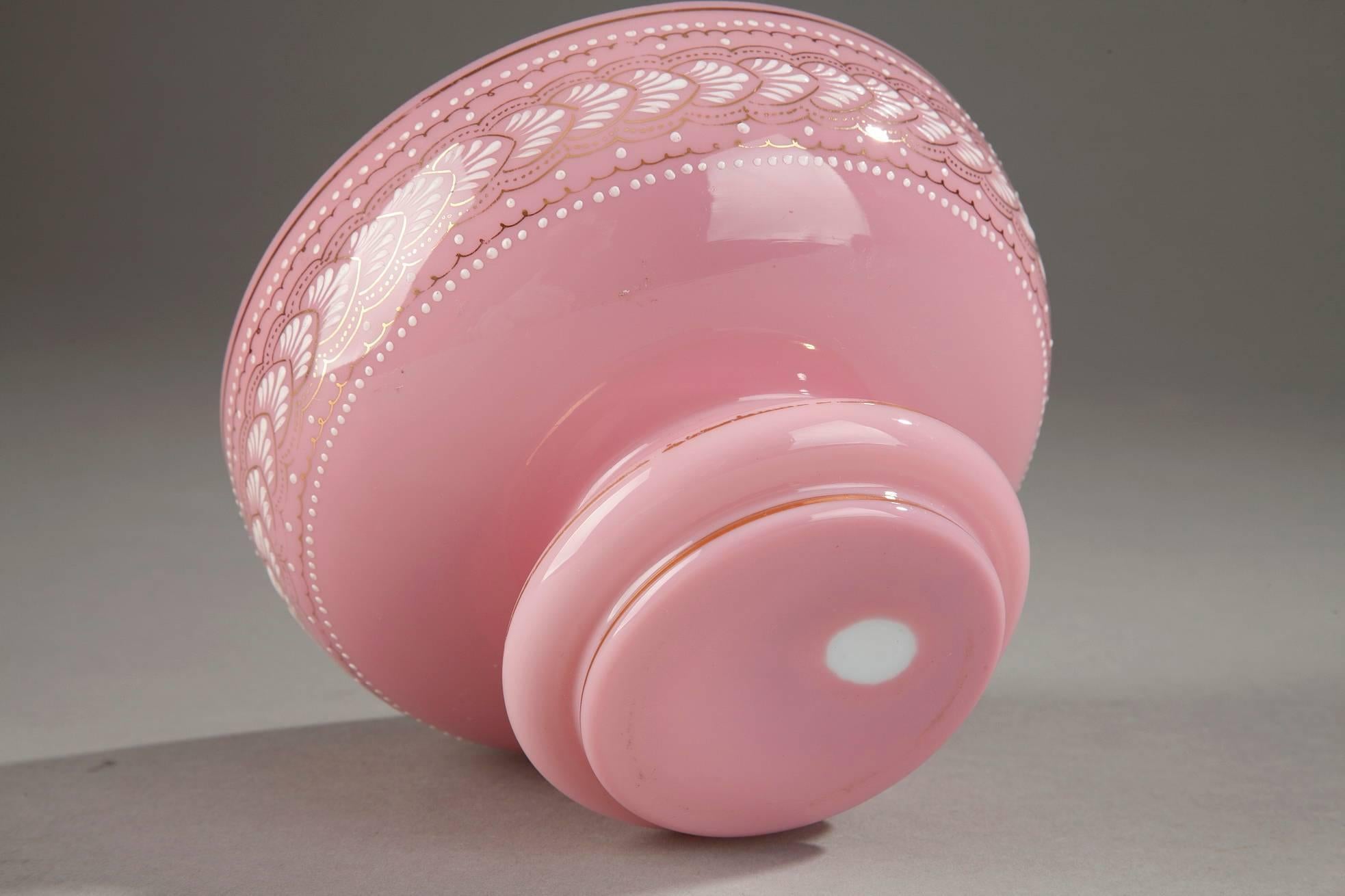 French 19th Century Pink Opaline Bowl