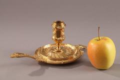 Gilt Bronze Candlestick Signed Barbedienne