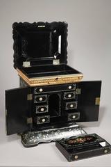 Late 19th Century English Table Casket with Mother-of-pearl Inlay