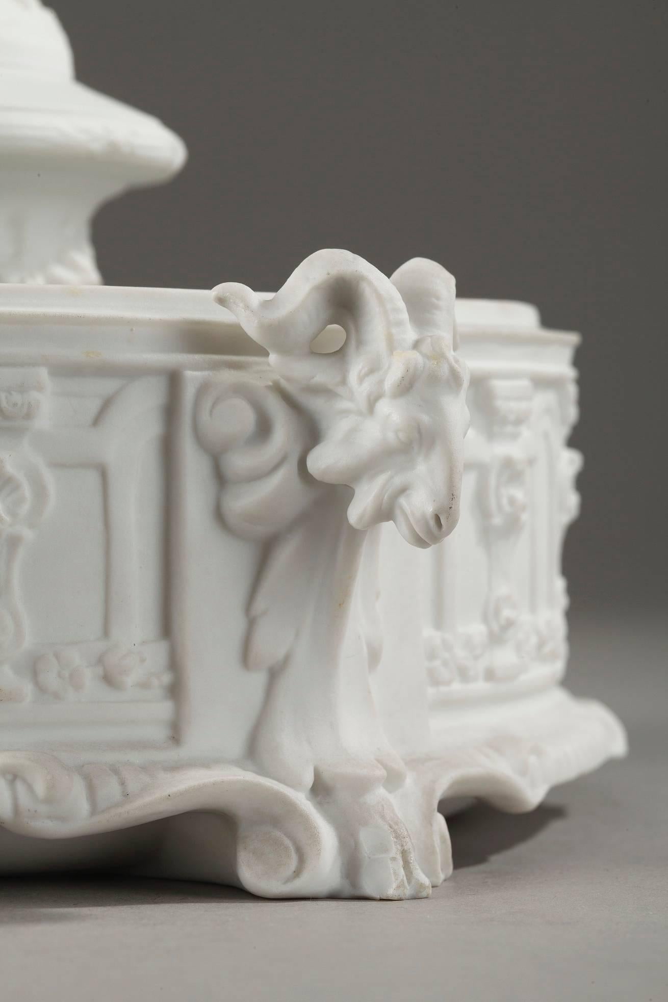 Biscuit Porcelain Centerpiece with Musical Cupids 6