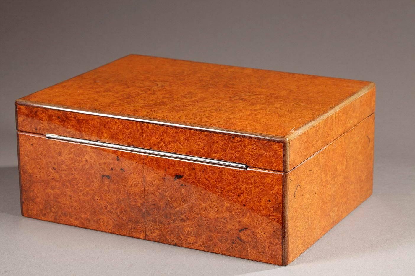 Glass Dunhill Wooden Cigar Box, 1970s