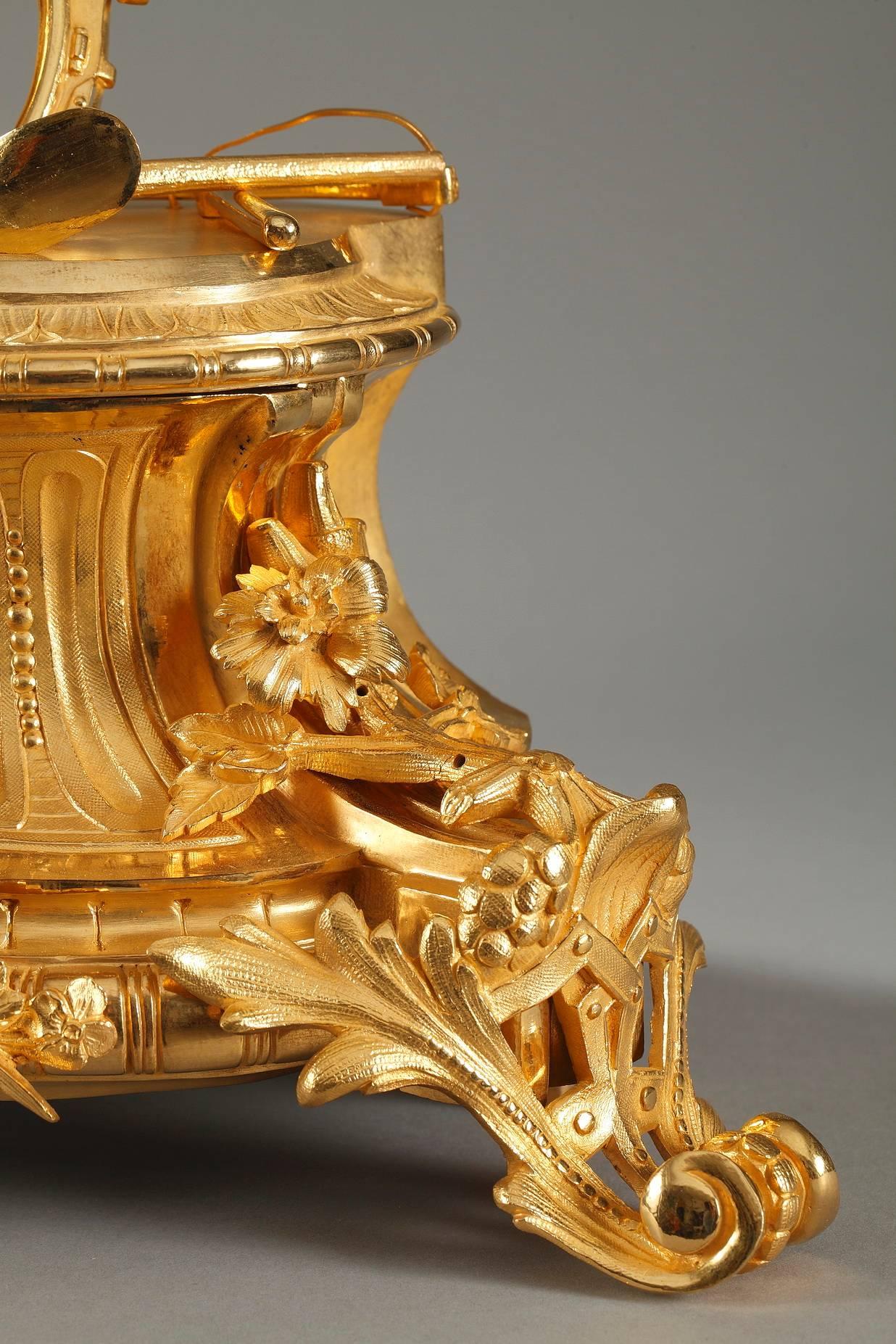 Gilt Bronze Mantel Clock with Ceres, Louis XVI Style 3