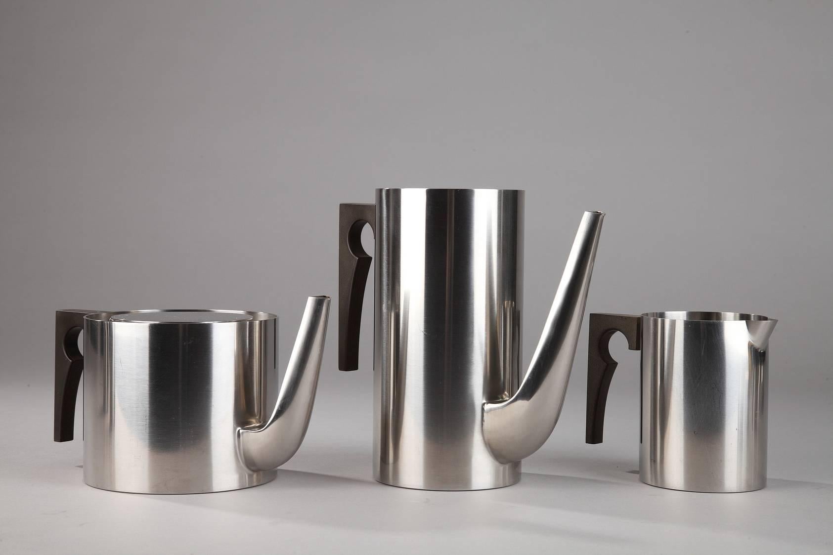 Mid-20th Century Arne Jacobsen Stainless Steel Coffee and Tea Service by Stelton