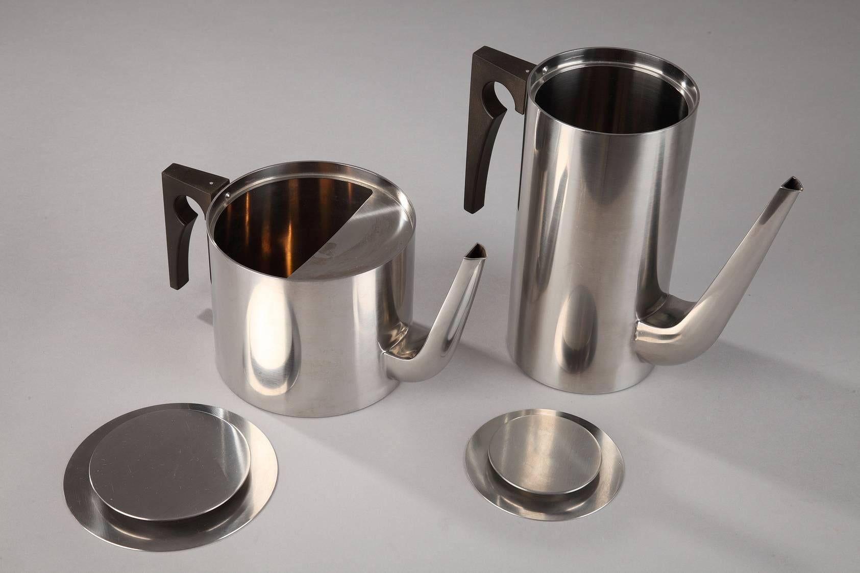 Arne Jacobsen Stainless Steel Coffee and Tea Service by Stelton 1