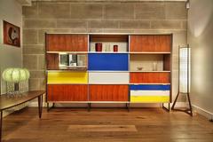 Meuble de rangement moderniste de Georges Frydman pour EFA
