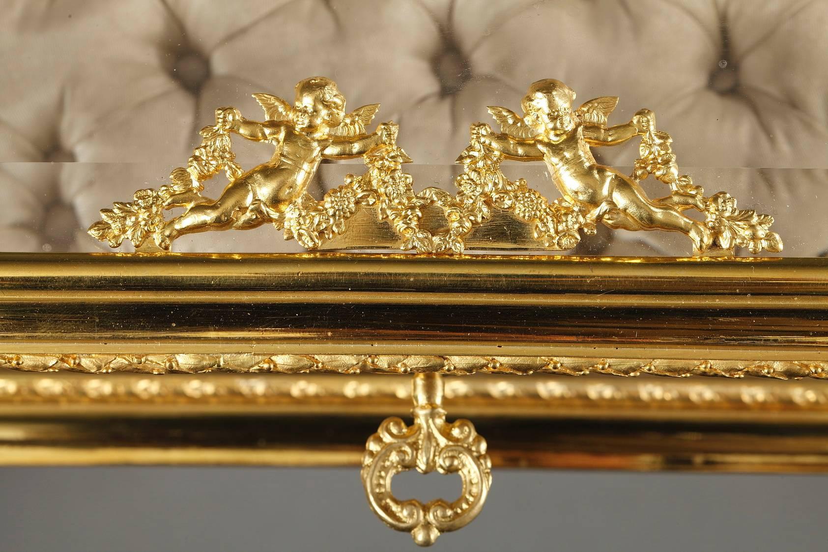 Gilt Bronze and Glass Napoleon III Display Case in Neoclassical Taste 3
