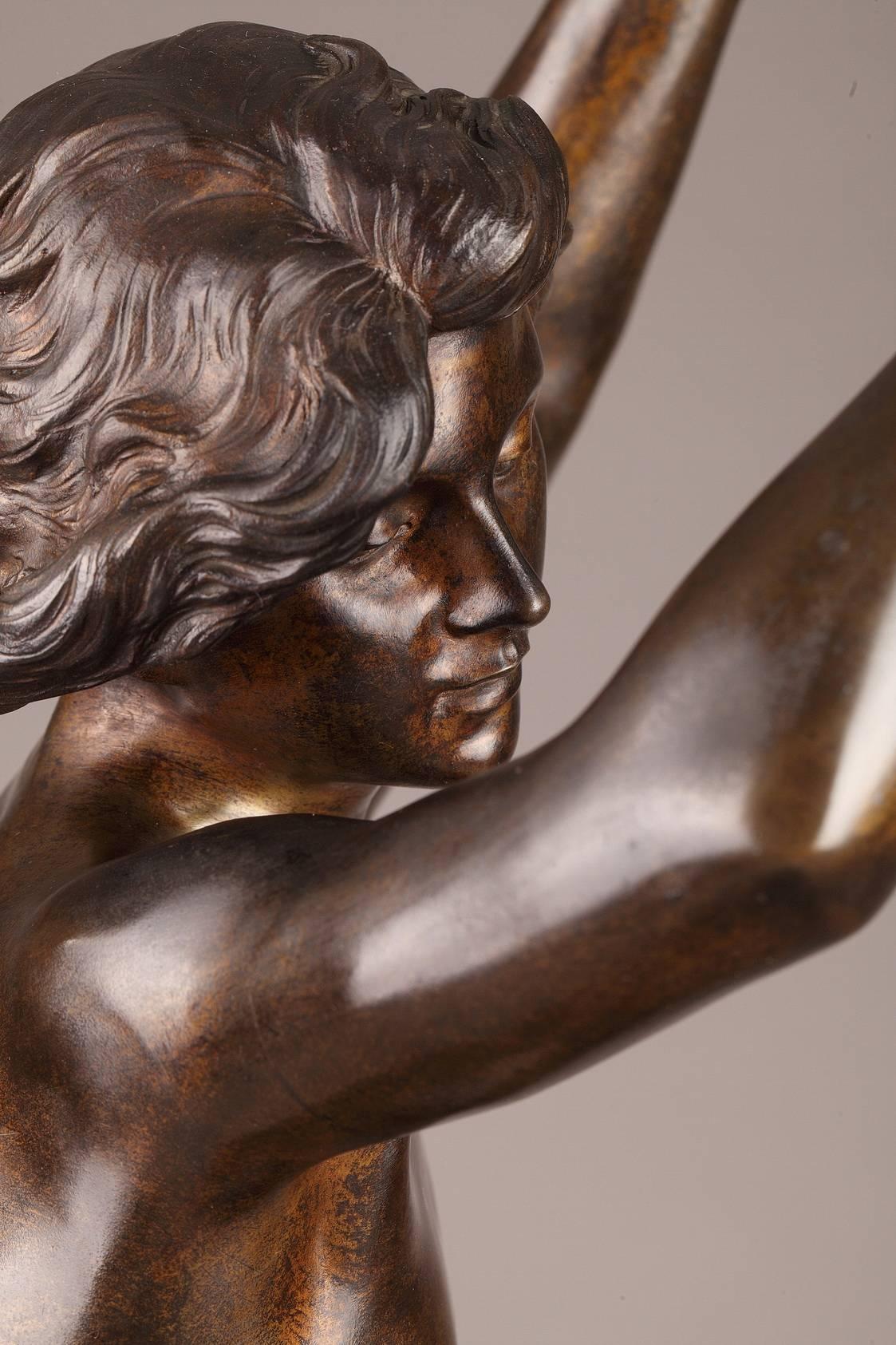 Le Crepuscule 'Twilight' by Luca Madrassi, Bronze Sculpture, Late 19th Century In Good Condition In Paris, FR