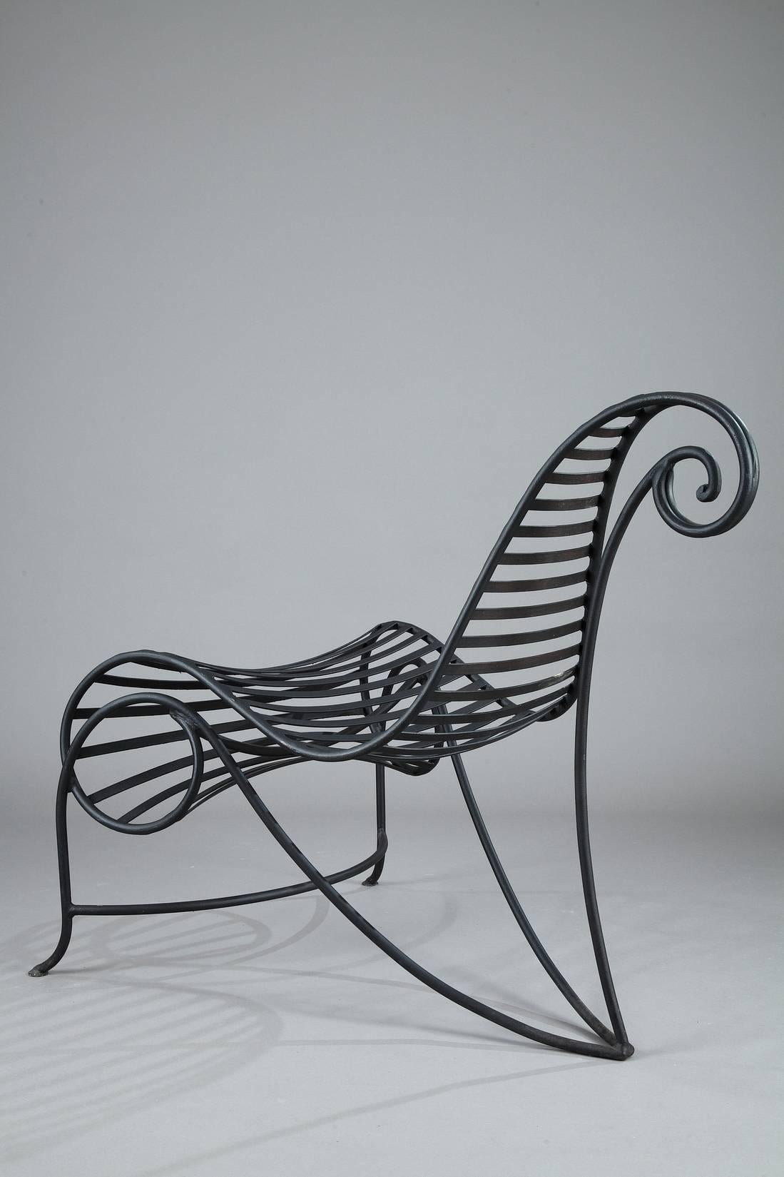 Late 20th Century Spine Armchair Design by André Dubreuil