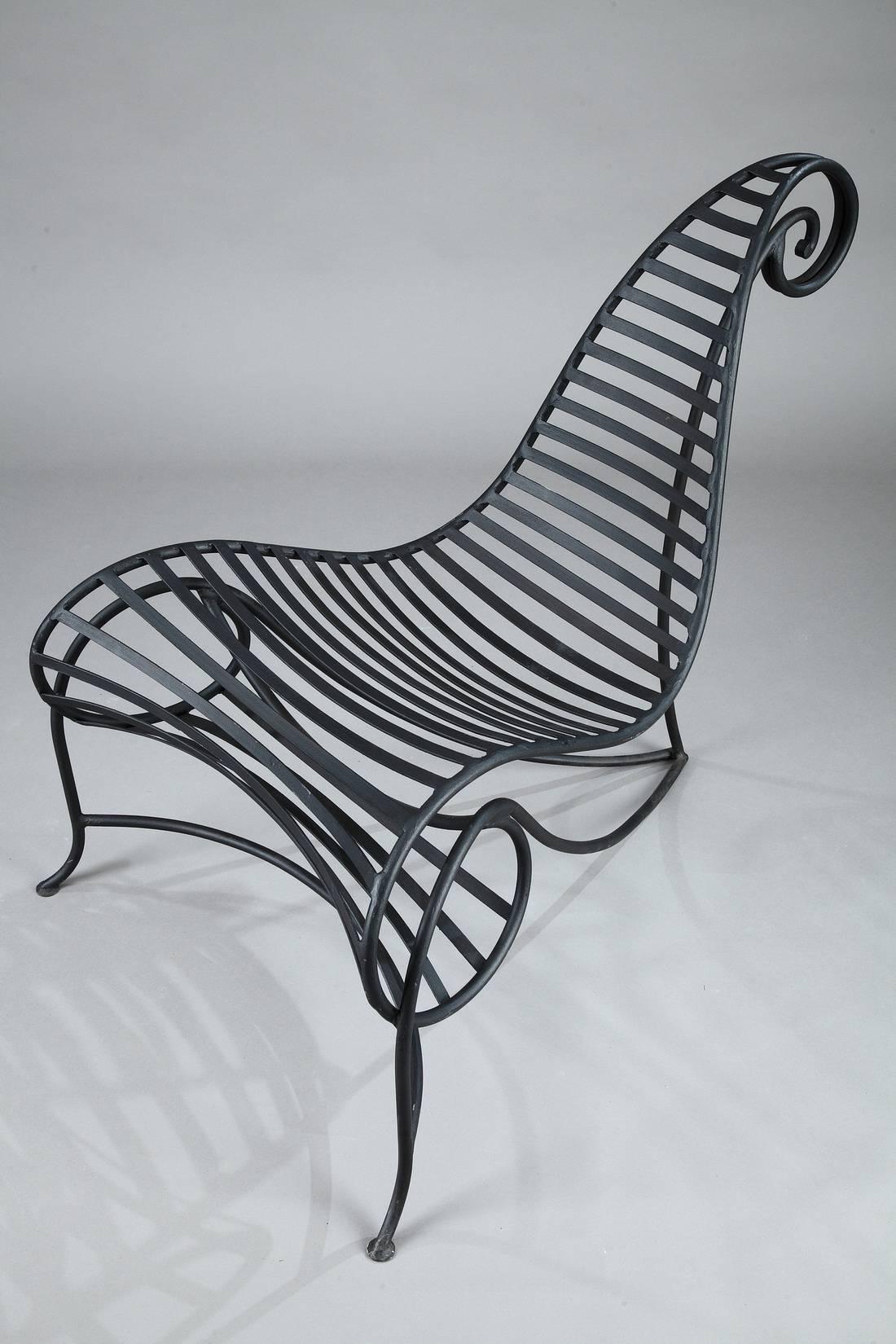 Spine Armchair Design by André Dubreuil In Good Condition In Paris, FR