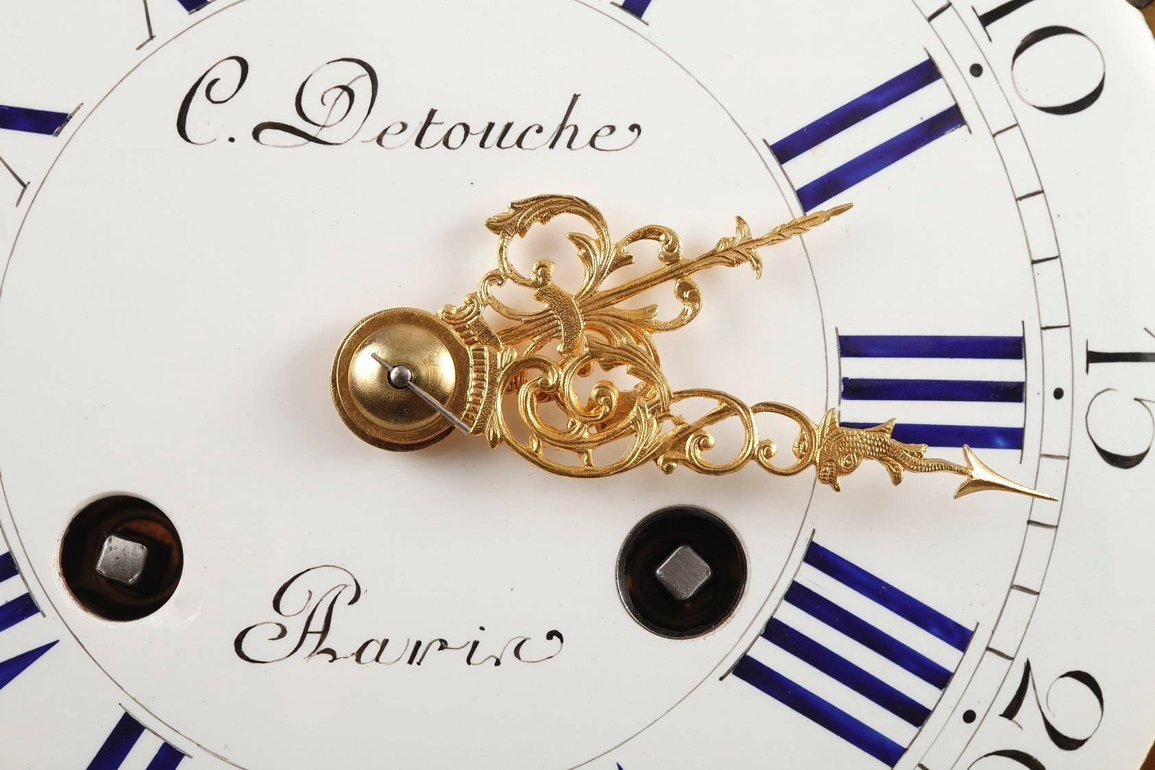 Pendule de cheminée Napoléon III de style Louis XVI par C. Detouche:: 19e siècle Bon état à Paris, FR