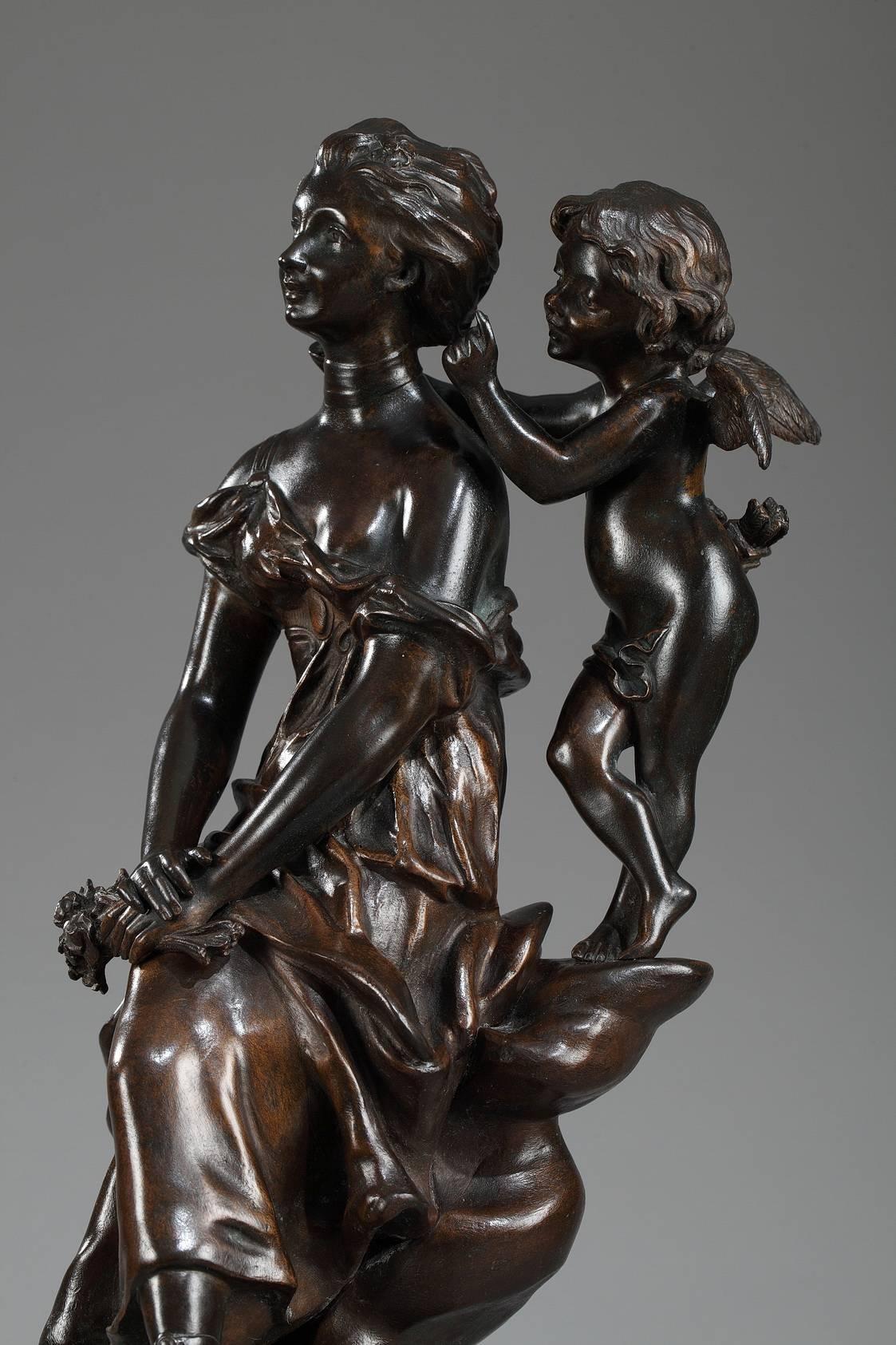 19th Century Art Nouveau Bronze Group, Charles Perron