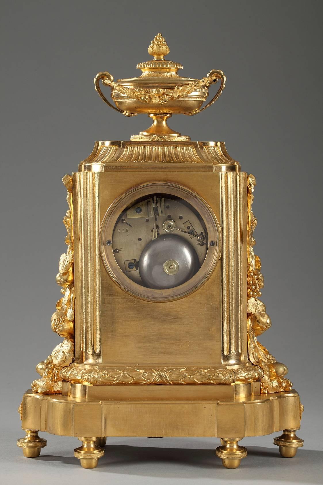 Clock and Pair of Candelabras in Louis XVI Style 3