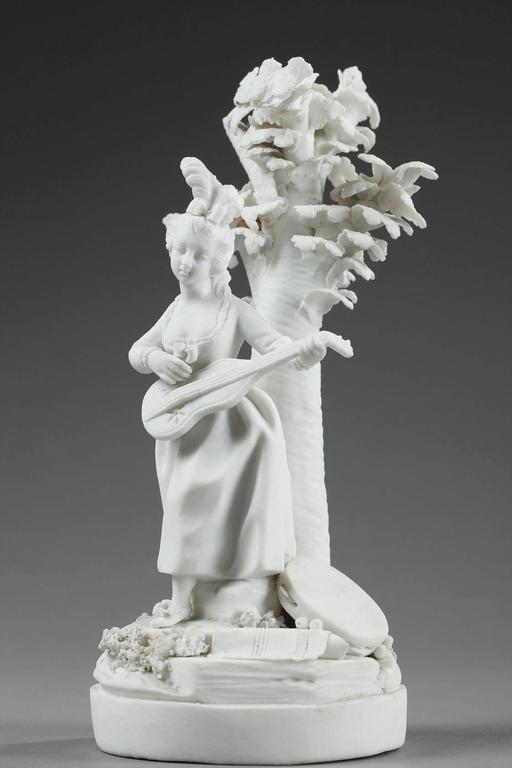 Louis XVI Bisque Musicians Locre and Russinger Porcelain For Sale at ...